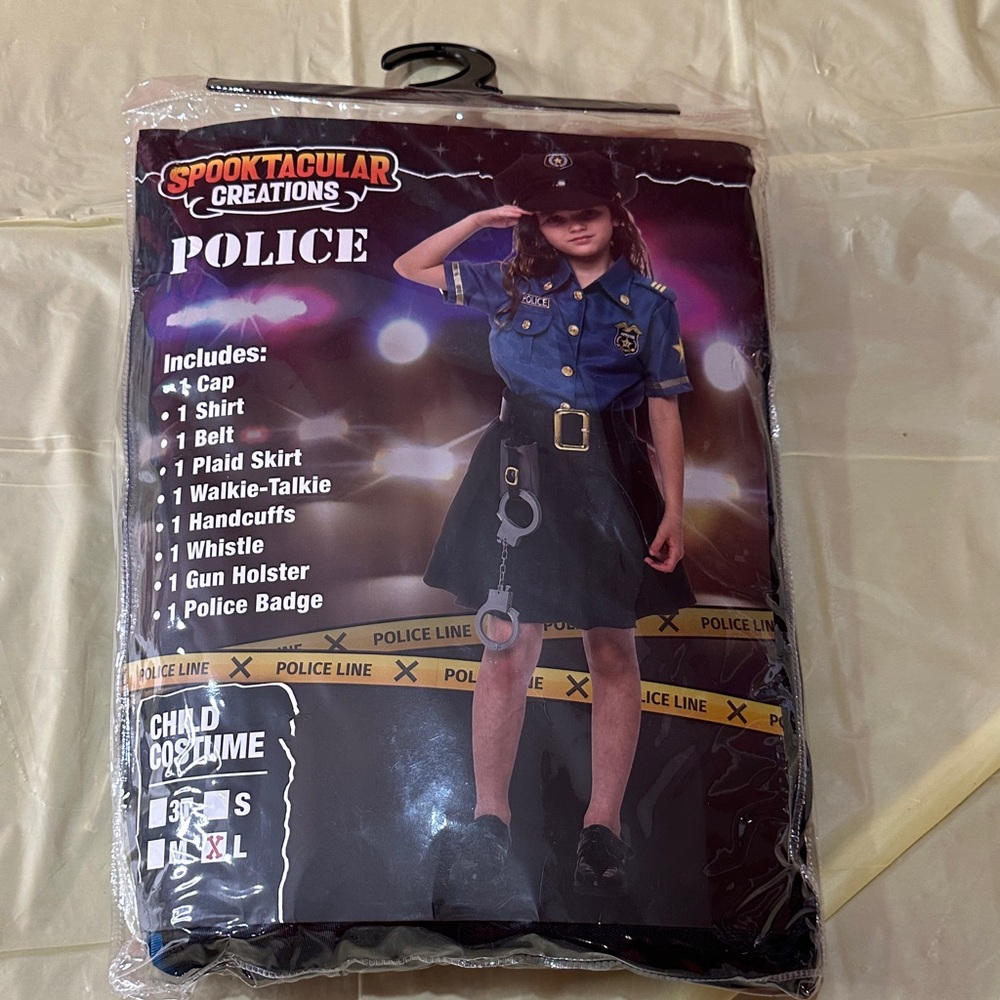 Spooktacular Creations Police Costume girls size Large